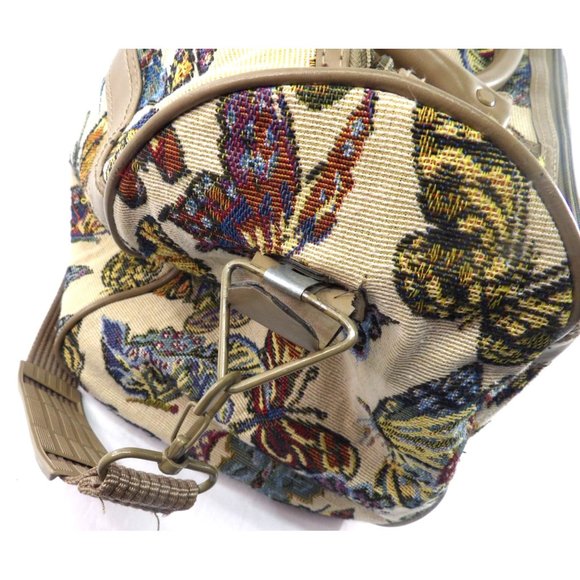 Pioneer ExpressWomen's Carry On Bag Butterfly Print with Shoulder Strap preowned - Picture 5 of 6